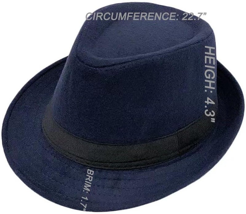 Ayhcclth Mens Fedora Hats Classic Manhattan Womens Fedora Hat - Image 3